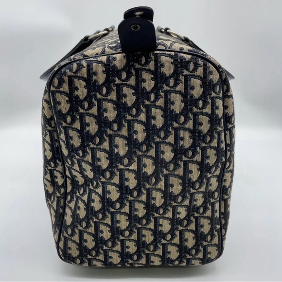 DIOR 40 Trotter Boston Duffle 15.7x9.4 Large Bag W/T Authentic Cert Unis… - Picture 9 of 17